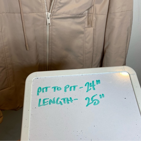 Vince Quilted Faux Shearling Lined Puffer Jacket Blush Pink Small Minimalist - Picture 7 of 11